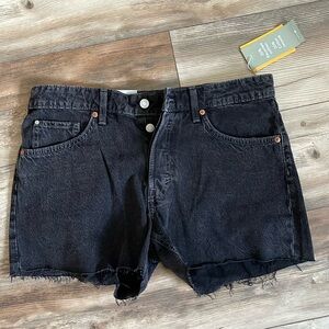 H&M black denim cutoff shorts never worn